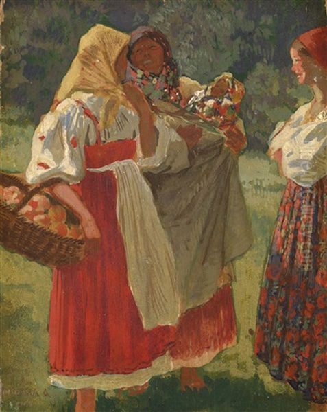 Peasant Women Gossiping - view 1