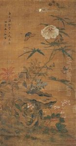 Flower And Butterfly by Ma Yuanyu