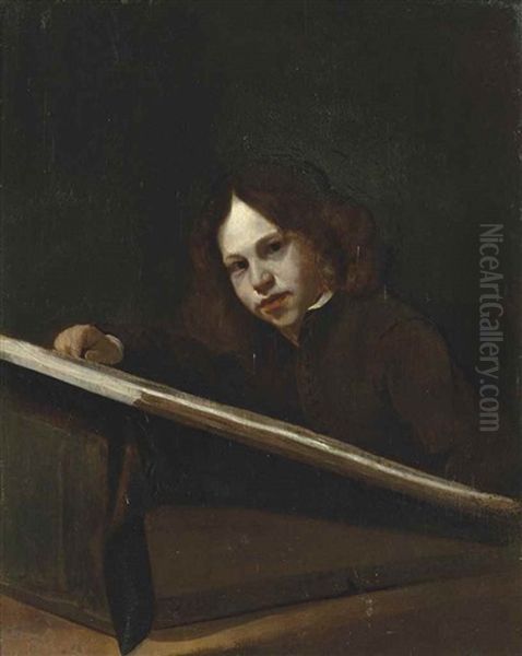 A Young Artist At His Drawing Board - view 1