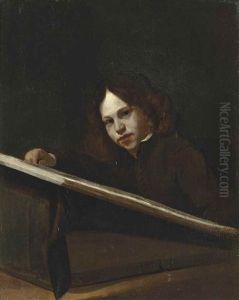 A Young Artist At His Drawing Board