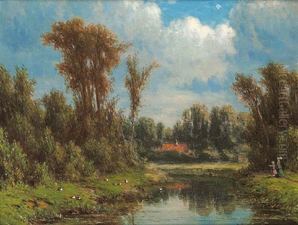 Kleine Landschaft Mit Spaziergangern - view 1