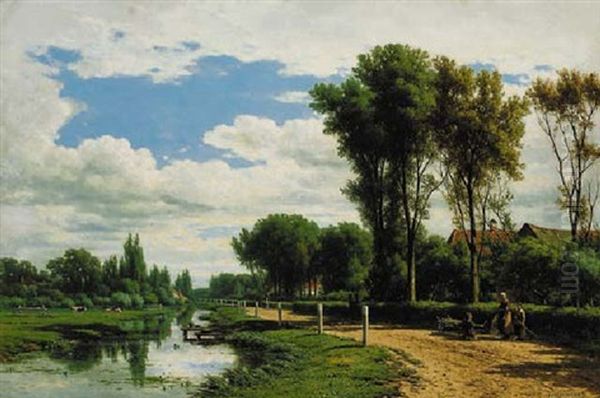 Faggot Gatherers Beside A River - view 1