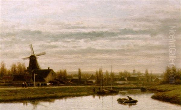 A Polder Landscape With A Mill - view 1