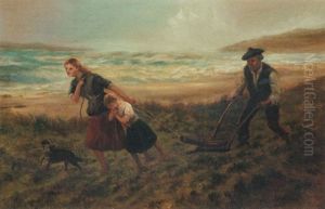 Ploughing At The Shore by Hamilton Macallum