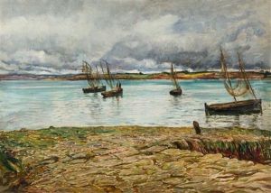 River Landscape With Boats River Landscape With Boats