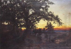 Sunset With A Distant View Of Rome by Andrew MacCallum