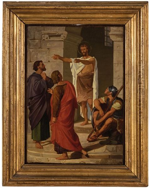 Bozzetto Per Il San Giovanni Battista Sulla Soglia Del Carcere Che Invia I Suoi Discepoli Da Gesu Cristo - view 1
