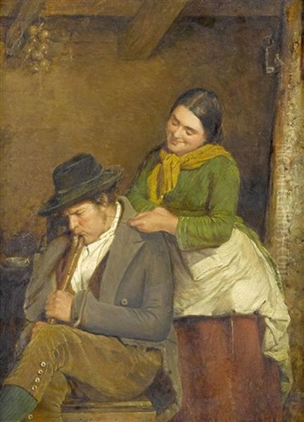 Bauer Und Bauerin In Der Stube - view 1