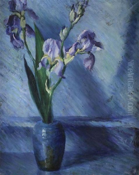 Irises In The Vase - view 1