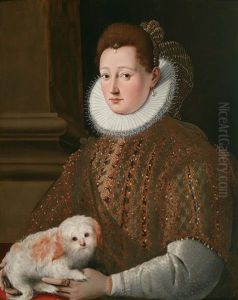 Bildnis Einer Dame Mit Einem Schoshund