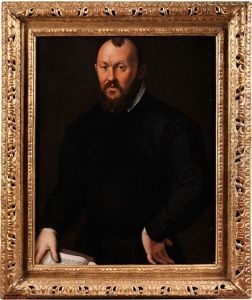 Bildnis Eines Nobel Gekleideten Herrn (burgermeister Von Figline?) by Girolamo Del Crocifissaio (see Macchietti)