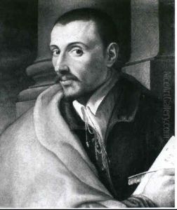 Bildnis Eines Jungen Mannes Mit Papier Und Feder