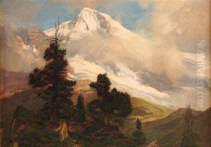 Im Berner Oberland. Blick Auf Das Jungfraumassiv Mit Scheideck by Georg Macco