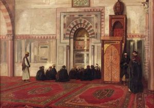 In Der Moschee Ibrahim Agha, Kairo by Georg Macco