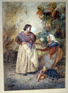 Italian Market Stall by Cecilia Melanie Beresford