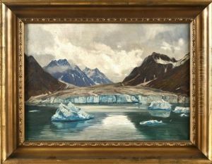 Norwegische Landschaft, Gullygletscher In Magdalenenbay Bei Spitzbergen