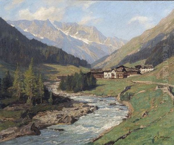 Sommerliches Alpental Mit Weiler - view 1
