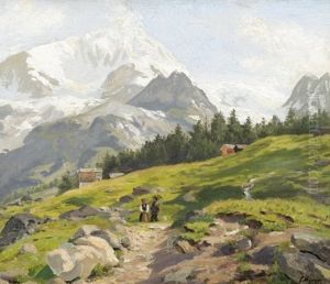 Blick Auf Den Pigne D'arolla Im Wallis