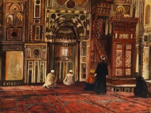 Inneres Der Al-mu'ayyad-moschee In Kairo by Georg Macco