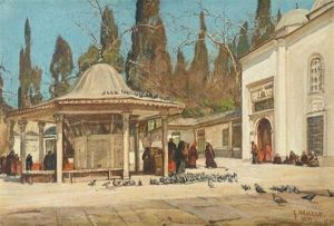Eyup Mosque, Constantinople by Georg Macco