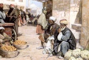 Marchands De Fruits Et Legumes by Georg Macco