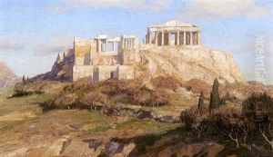 Blick Auf Die Akropolis In Athen by Georg Macco