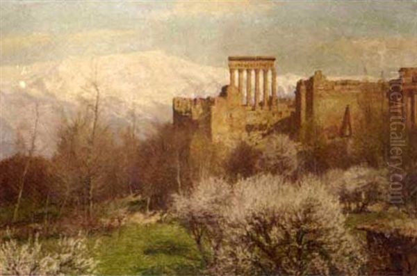 Roman Temple Ruins On A Hillside - view 1
