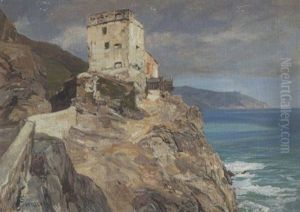 Felsenkuste Bei Monterosso (riviera) by Georg Macco