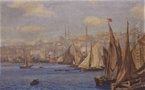 Blick Auf Istanbul by Georg Macco