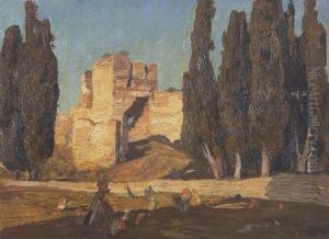 Partie In Konstantinopel (istanbul) by Georg Macco