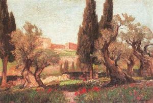 Blick In Den Garten Getsemane In Jerusalem
