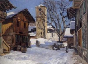 Winter In Den Tiroler Bergen by Georg Macco