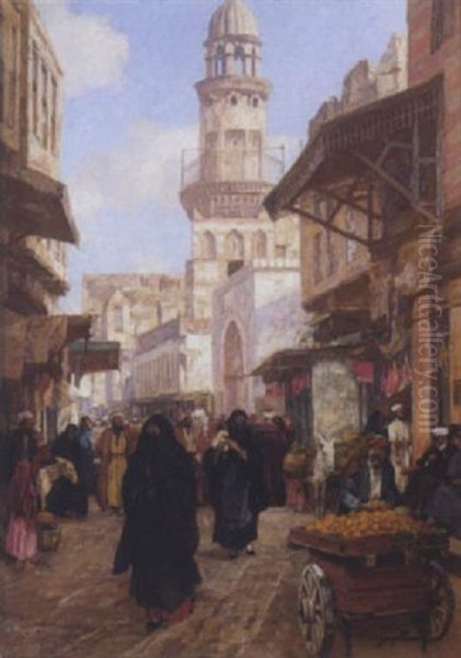 Scene De Rue Animee Au Caire - view 1