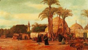 Karawanserei Im Alten Kairo by Georg Macco