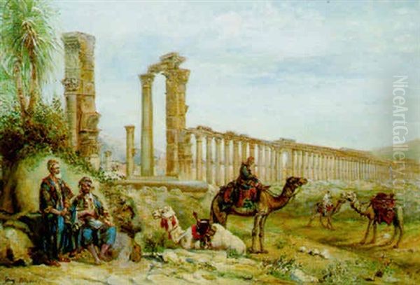 Halte Devant Les Ruines De Palmyre - view 1