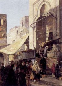 Foran Moskeen by Georg Macco