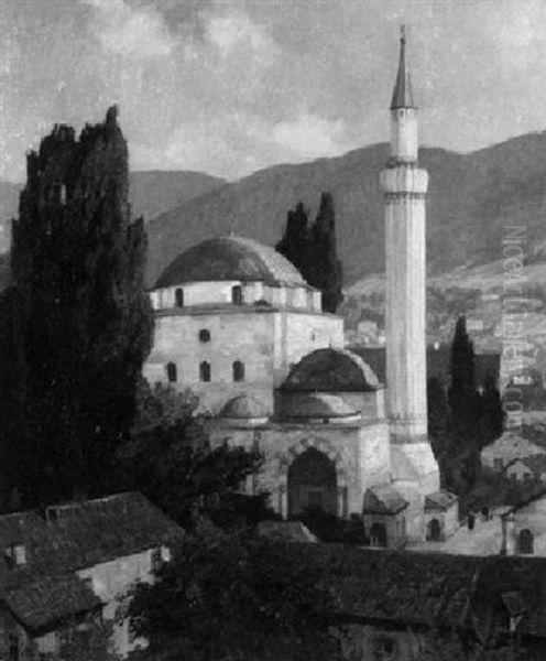 Die Moschee Inmitten Der Stadt Travnik In Bosnien - view 1