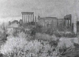 Die Akropolis In Athen by Georg Macco