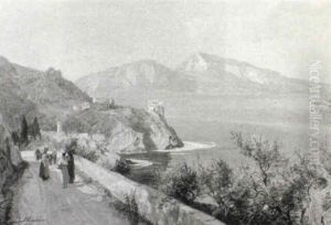 S_ditalienische Kustenlandschaft Mit Blick Auf Capri by Georg Macco