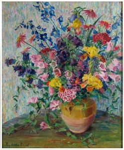 Still-life, Vase Of Flowers by Mary Nicholena Maccord
