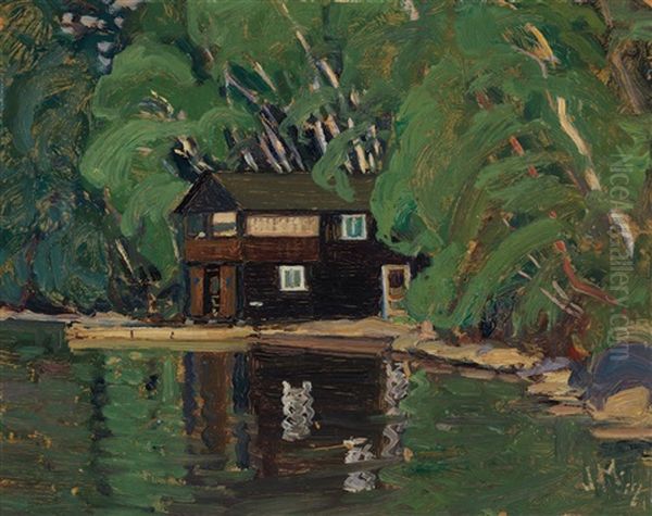 Boat House, Roche's Point, Lake Simcoe, Ontario - view 1