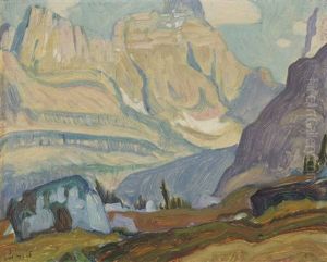 Mt. Hungabee From Odaray Bench by James Edward Hervey MacDonald