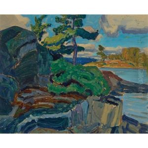 Rocky Shore, Sturgeon Bay (near Pointe-au-baril, Georgian Bay) by James Edward Hervey MacDonald