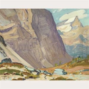 Near Mt Odaray, Rocky Mts by James Edward Hervey MacDonald