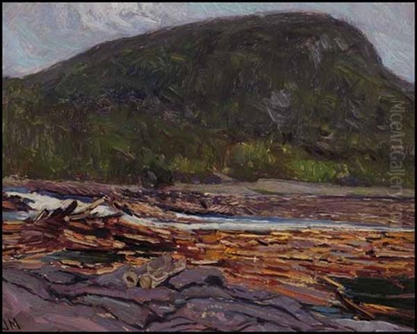 Sketch For Logs In The Gatineau - view 1
