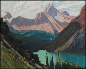 Study For Lake O'hara And Cathedral Mountain, Rockies