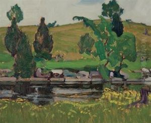 Gull River (+ An Unfinished Sketch Of A Landscape, Verso)