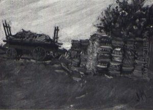 Hauling Wood At Hardy's Farm, Oakwood, Ont. by James Edward Hervey MacDonald