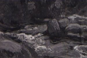 Near Burkes Falls, Thomson Rapids, Magnetewan River by James Edward Hervey MacDonald