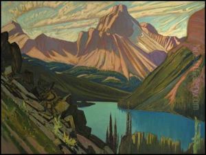 Lake O'hara And Cathedral Mountain, Rockies